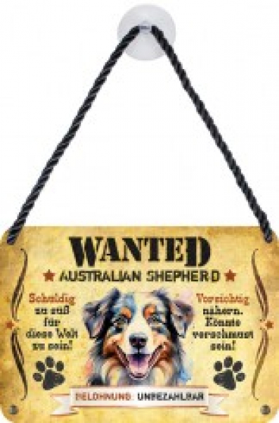 Wanted Haustierschilder Australien Sheperd