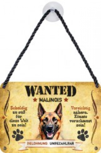 Wanted Haustierschilder Malinois