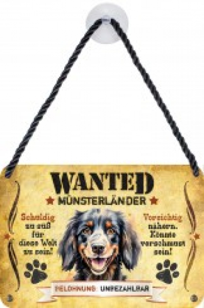 Wanted Haustierschilder Münsterländer