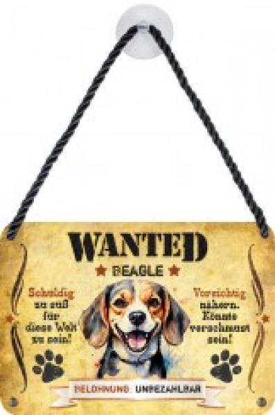 Wanted Haustierschilder Beagle