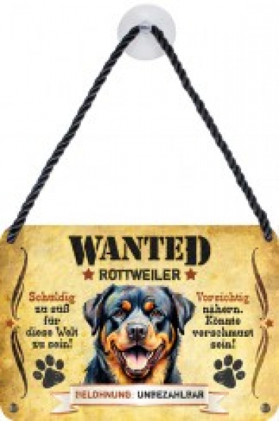 Wanted Haustierschilder Rottweiler