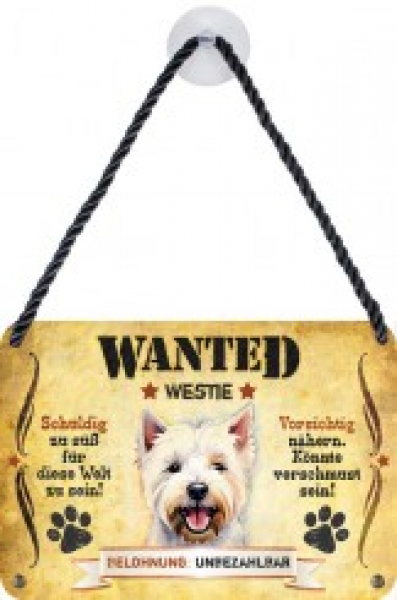 Wanted Haustierschilder Westie