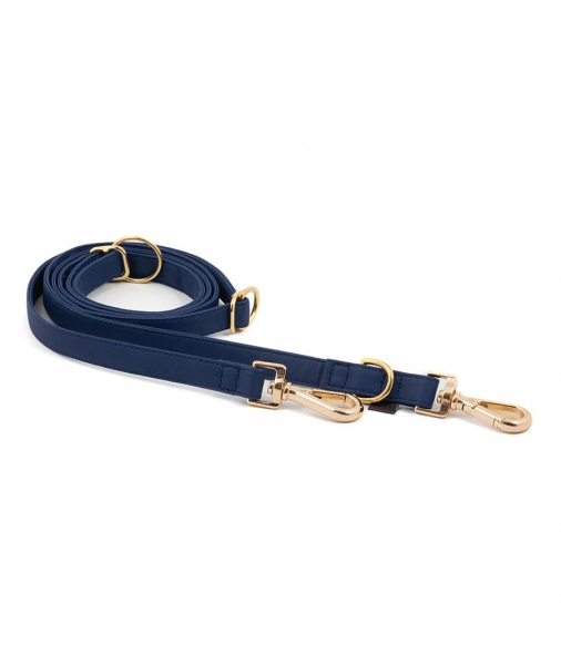 Brott Trainingsleash "Space Blue" - vegan leather with golden clasp