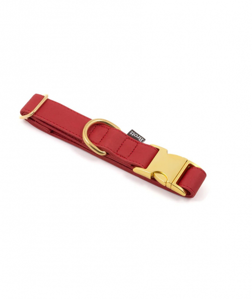 Brott Collar "Red" - vegan leather with golden clasp - Kopie - Kopie