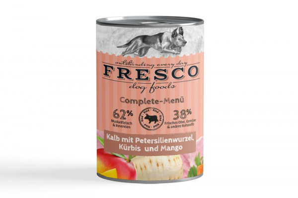 Complete-Menü Kalb mit Petersilienwurzel, Mango und Johannisbeere (haltbares B.A.R.F.) 400g