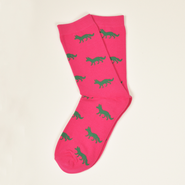 KRAWATTENDACKEL Socken Pink Fuchs Grün