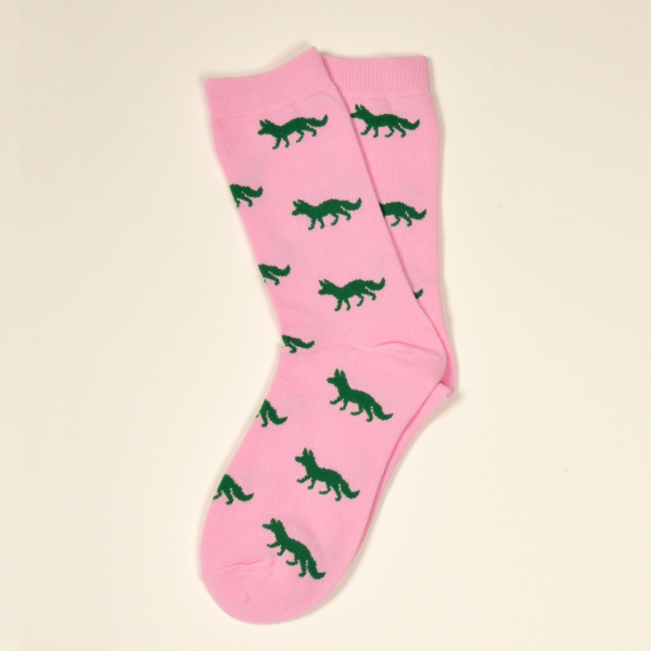 KRAWATTENDACKEL Socken Rosa Fuchs Grün