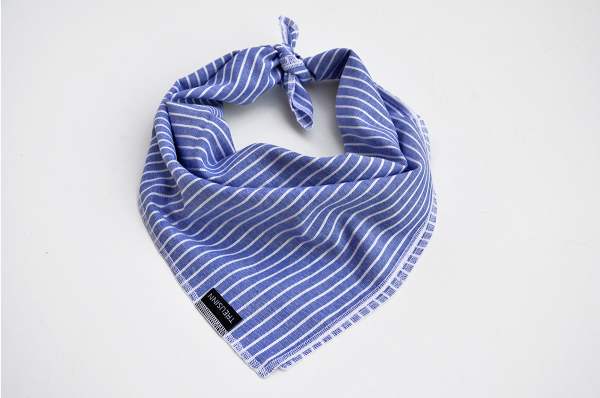 Treusinn Hundehalstuch Bandana Sylt (blau-gestreift)