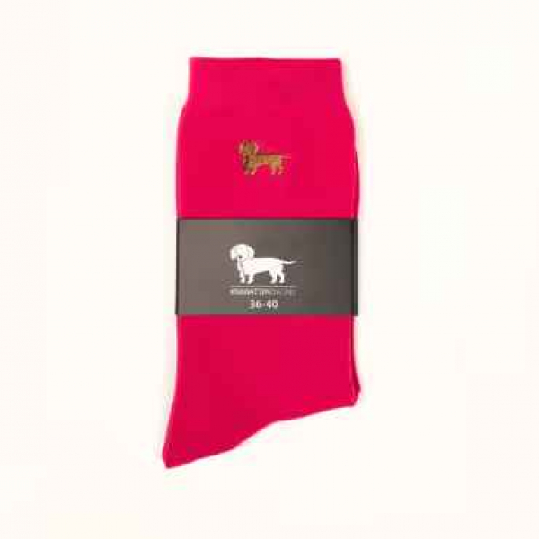 KRAWATTENDACKEL Plain colored socks pink