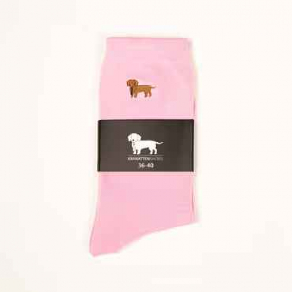 KRAWATTENDACKEL Plain colored socks rose