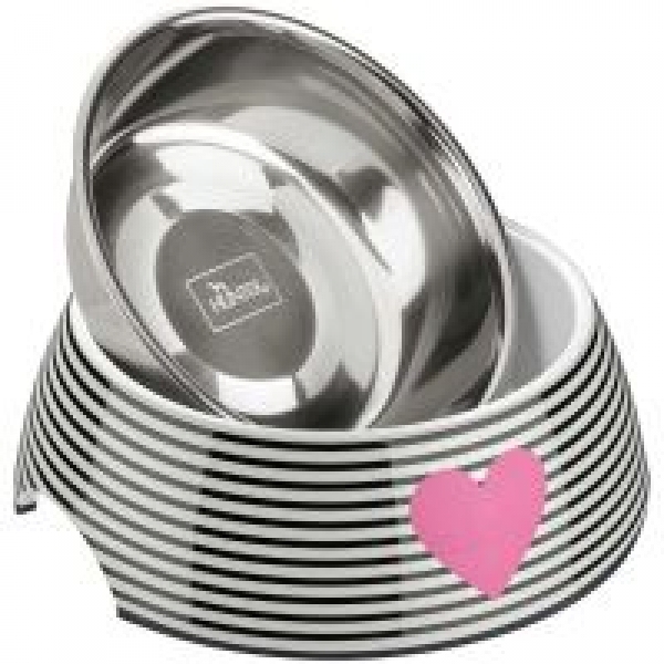 Melamine feeding bowl Biri black/white