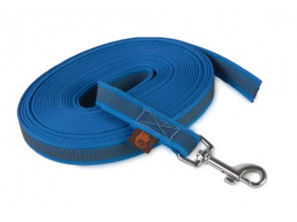 Gummierte Schleppleine 20 mm  / 10 m dunkelblau ohne Handschlaufe