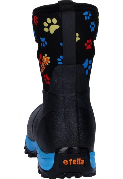 93' Fella Outdoorstiefel Pawwalker halbhoch black/Pfötchen