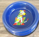Smaltum Enamel Dogbowl | blue / dog sitting