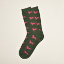 KRAWATTENDACKEL Socken Grün Dackel Pink